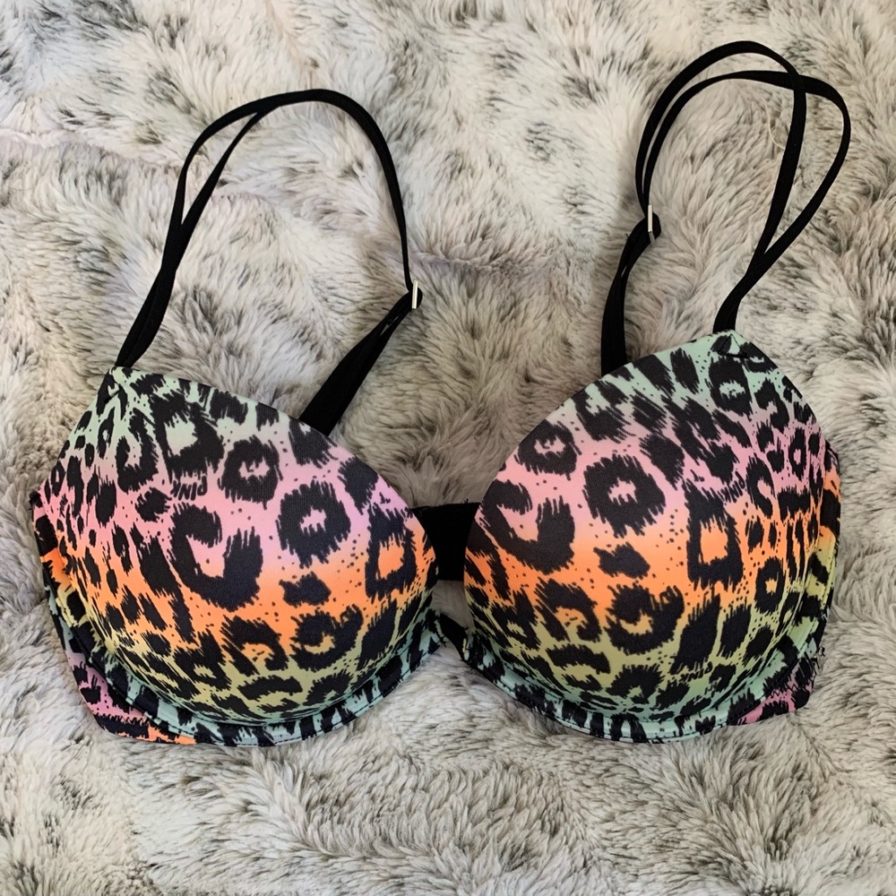 Victoria’s Secret Padded Colorful Animal Print Bra